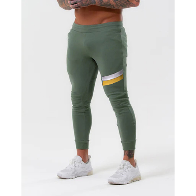  Men's Sweatpants Running Pants Elastic Waistband Bottoms Athletic Athleisure Breathable Moisture Wicking Soft Fitness Gym Workout Running Sportswear Activewear Solid Colored Green Light Green Dark