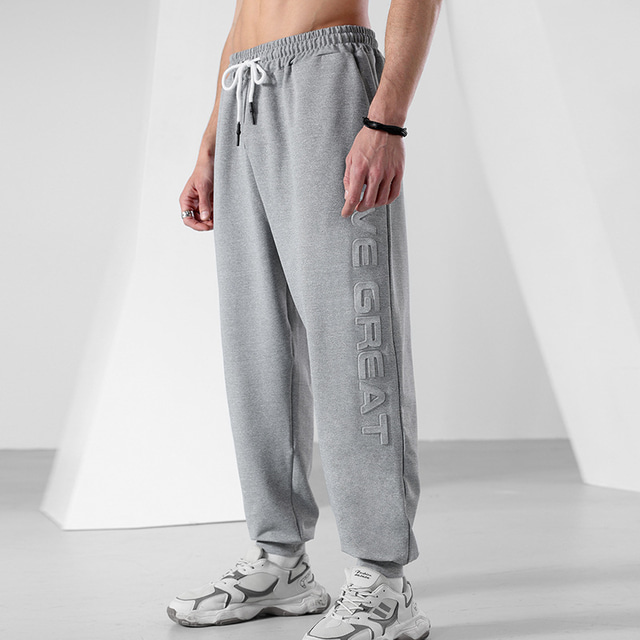  Men's Joggers Sweatpants Pocket Drawstring High Waist Bottoms Outdoor Athleisure Winter Spandex Breathable Soft Running Walking Jogging Sportswear Activewear Gray White Black / Stretchy