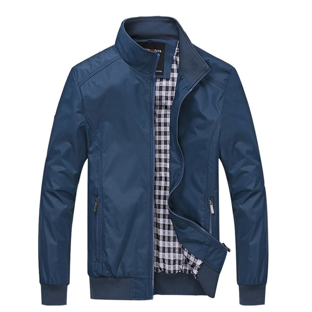  Men's Casual Jacket Harrington Jacket Daily Wear Windproof Breathable Quick Dry Black Army Green Navy Blue Blue
