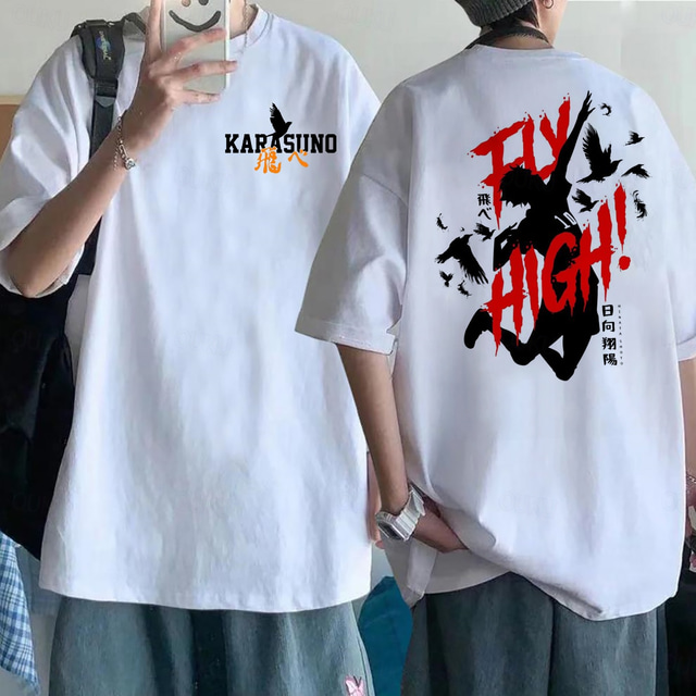  Haikyuu!! Második évad Shoyo Hinata Póló Anime Rajzfilmfigura Állat minta Klasszikus Utcai stílus Kompatibilitás Páros Férfi Női Felnőttek Forró bélyegzés