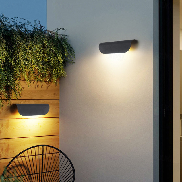  LED Outdoor Wall Lamp 10W 900LM Outdoor Waterproof Door Plate Lamp Stair Corridor External Wall Courtyard Balcony Corridor Outdoor Indoor Wall Lamp AC85-265V