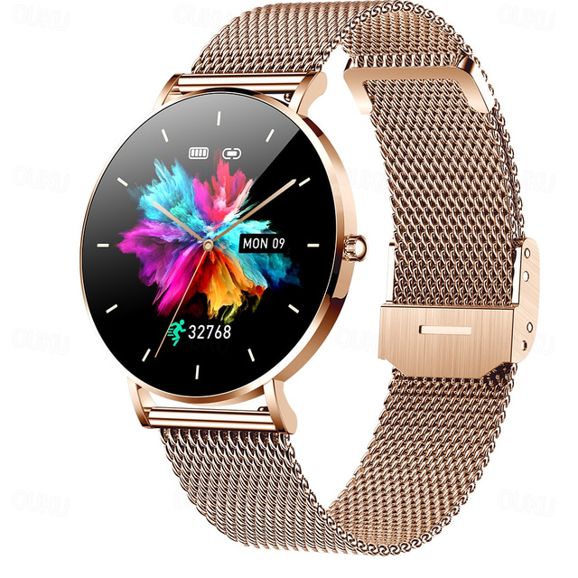  2022 Ultra-Thin Smartwatch Women AMOLED 360*360 HD Screen Always On Display Call Reminder Smart Watch Waterproof Sports Clocks