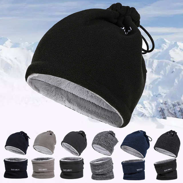  męskie damskie czapki turystyczne szalik gruby zimowy szalik zimowa ciepła czapka,