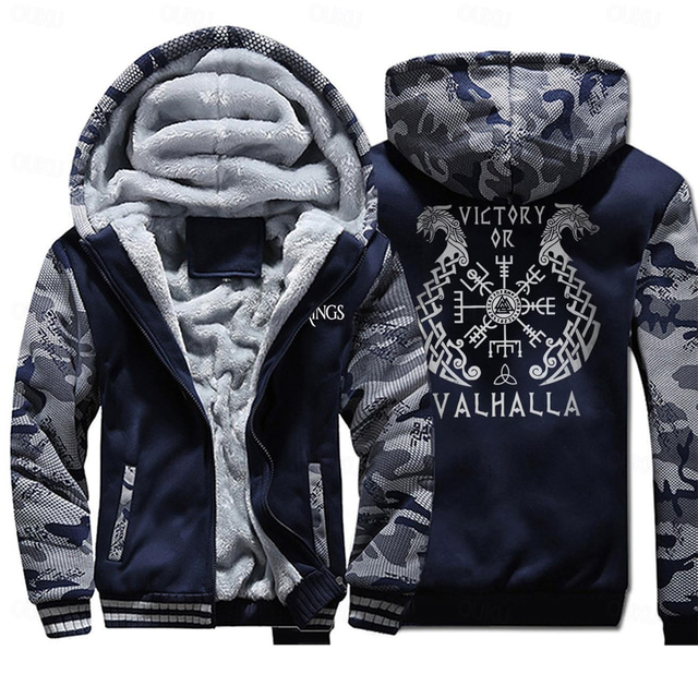  Vikings valhalla Hoodie Anime Outerwear Anime Graphic For Couple's Men's Women's Adults' Hot Stamping Casual Daily