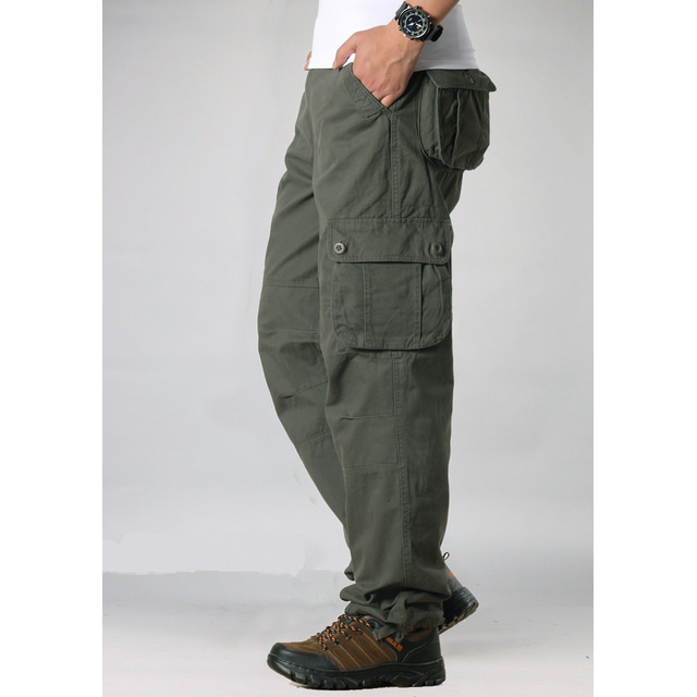  mænds militære arbejdsbukser vandreture fragtbukser taktiske bukser med 8 lommer sommer udendørs ripstop hurtigtørrende flere lommer åndbar bomuldsbekæmpelsesbukser / bukser bund bund hærgrøn sort blå khaki