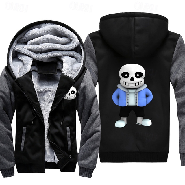  Undertale Sans Hoodie Anime Outerwear Anime Graphic For Couple's Men's Women's Adults' Hot Stamping Casual Daily