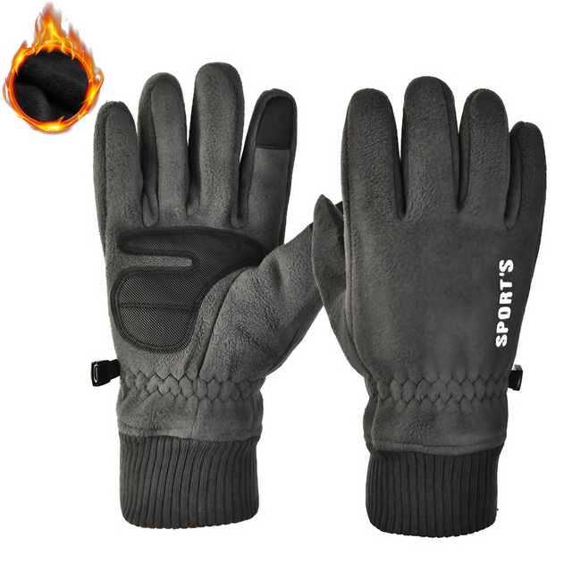  Winter Gloves Bike Gloves Cycling Gloves Touch Gloves Winter Full Finger Gloves Anti-Slip Touchscreen Thermal Warm Waterproof Sports Gloves Road Cycling Outdoor Exercise Cycling / Bike Fleece Black