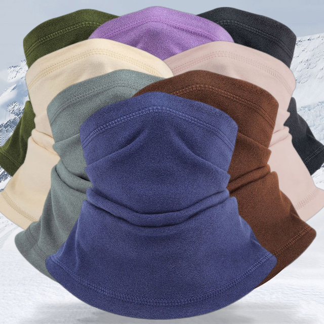  Homens Mulheres Capa de máscara de ciclismo Tubo para o pescoço Inverno Ao ar livre Térmico / Quente A Prova de Vento Respirável Secagem Rápida pescoço polainas Azul Roxo Rosa para Caça Esqui Pesca