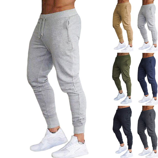 Men's Sweatpants Joggers Athletic Bottoms Drawstring Basic Tapered Fitness Gym Workout Performance Running Training Breathable Soft Sweat wicking Dark Grey Black Brown