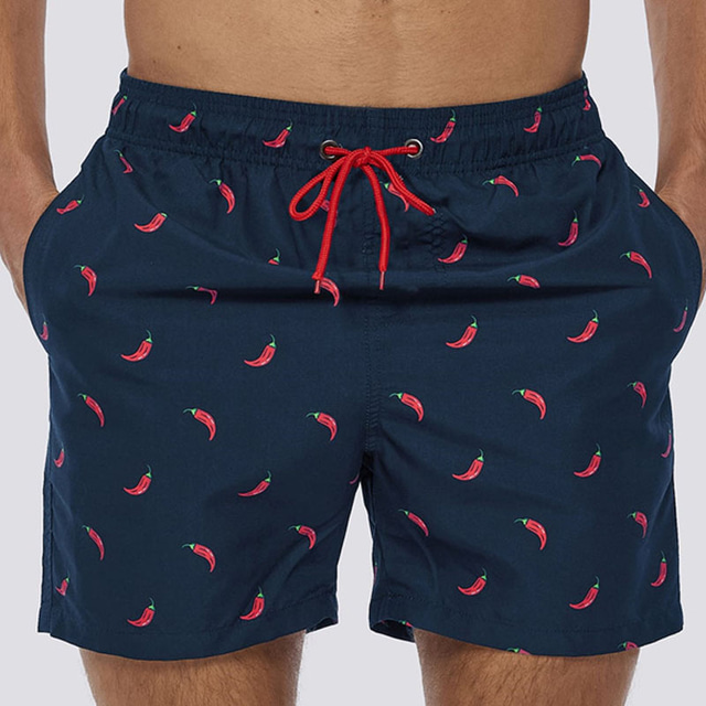 UXH Herren Badehose – Kurze Strandhose Aus 80% Polyamid, 20% Elastan, Mit Integrierter Tasche