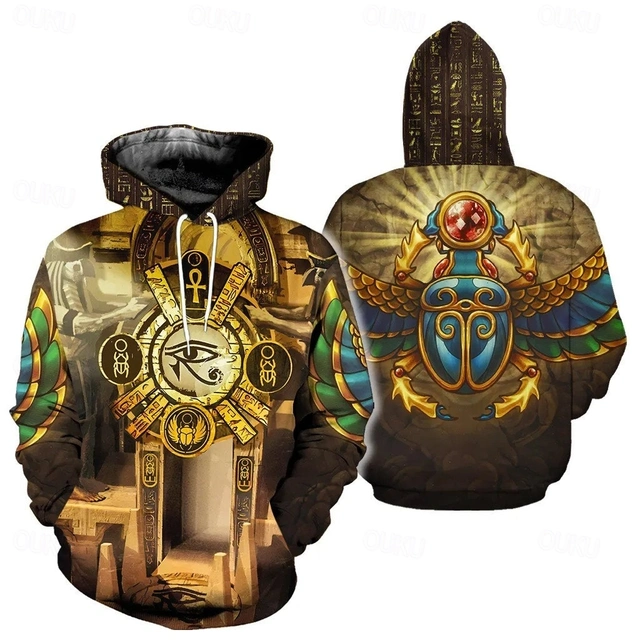 Ancient Egyptian Sleeveless Zip Hoodie Horus Falcon God LT15 main image 1