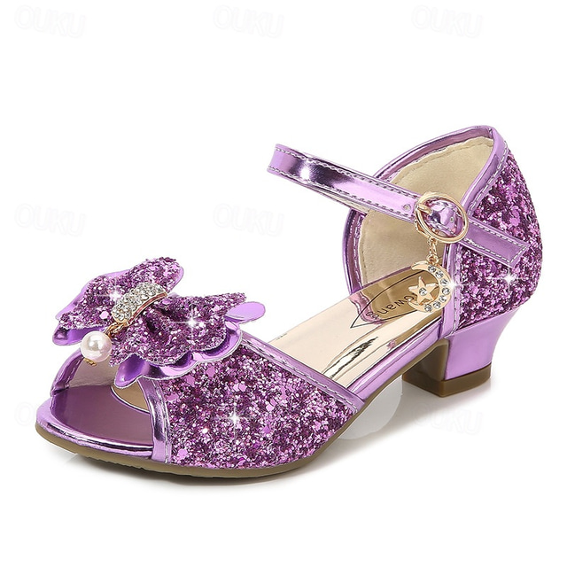  Frozen Fairytale Princess Elsa Shoes Girls' Movie Cosplay Sequins Halloween Silver Golden Rosy Pink Shoes Halloween Carnival Masquerade Polyester Plastics World Book Day Costumes