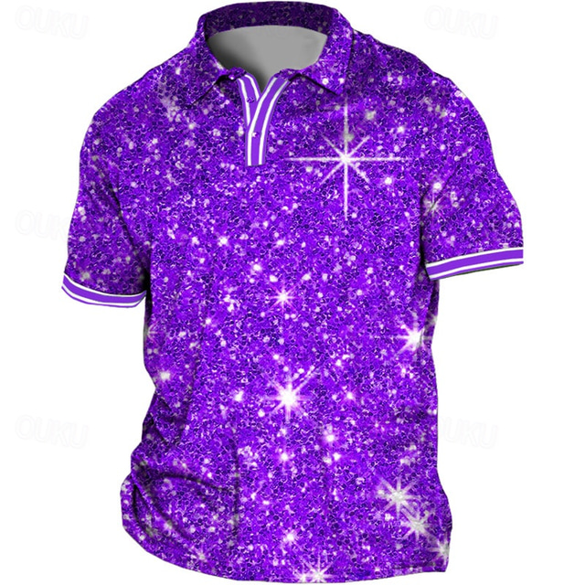  Bărbați Mărime Plus Tricou POLO Mare si inalt Scrisă Răsfrânt Imprimeu Manșon scurt Primavara vara Sport Modă Șic Stradă Designer În aer liber Stradă Topuri