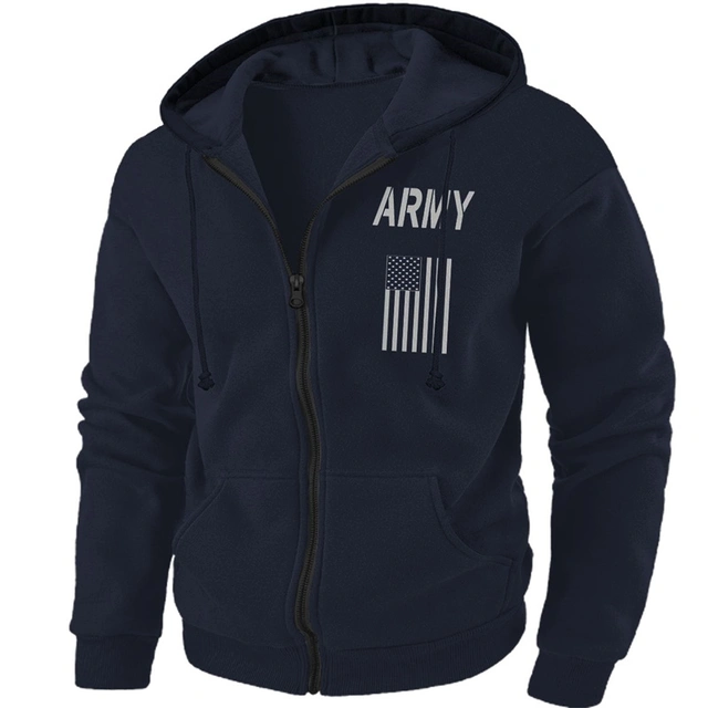 Sweat-shirt à capuche camouflage drapeau français pour homme