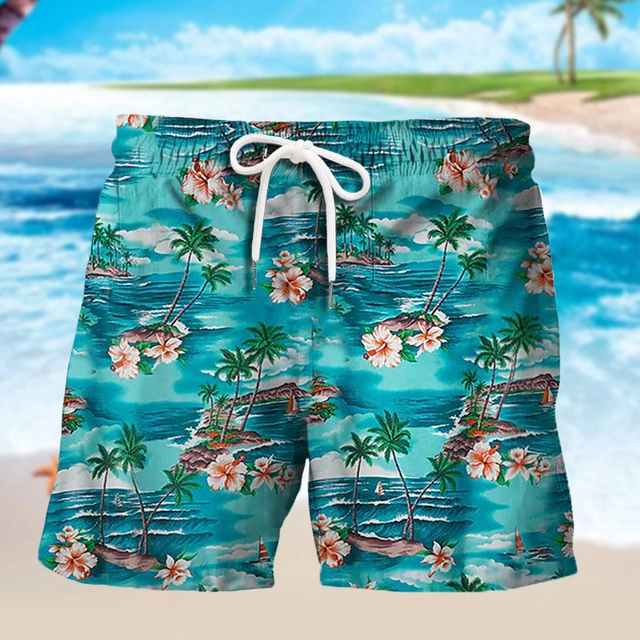 Homme short de bain Short de bain Surf Boardshort Short de plage Cordon ...