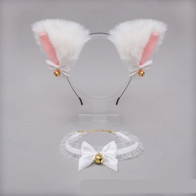  vos kattenoren anime cosplay - dier wolf hoofddeksel carnaval hoofdband hoofddeksel kostuum accessoires met bellen