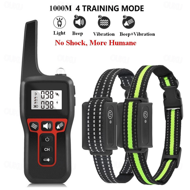 View of 3300FT No Shock Pet Dog Training Collar Beep Vibrating Pet Trainer IPX7 ...