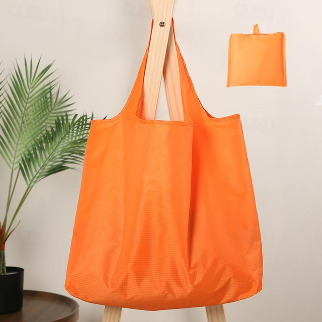  Reusable Nylon Tote Bag – Lightweight Foldable Shopping Bag with Large Capacity for Women, Men, Grocery, Travel & Daily Use