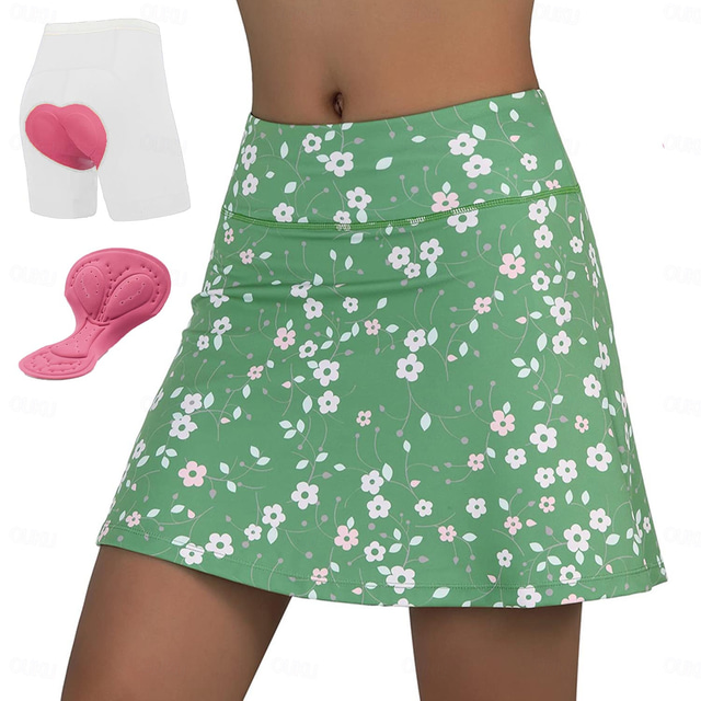  Women's Cycling Skort Skirt Bike Skirt Bottoms Mountain Bike MTB Road Bike Cycling Sports 3D Pad Cycling Breathable Quick Dry Black Pink Spandex Clothing Apparel Bike Wear