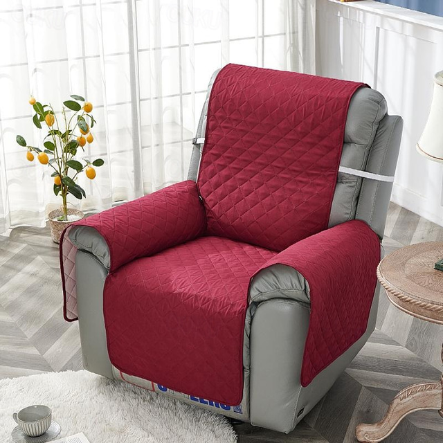  Reversible Quilted Recliner Covers Arm Chair Reclining Sofa Slipcover Stretch Couch Cover Washable Chair Cover Furniture Protector for Dogs Pet