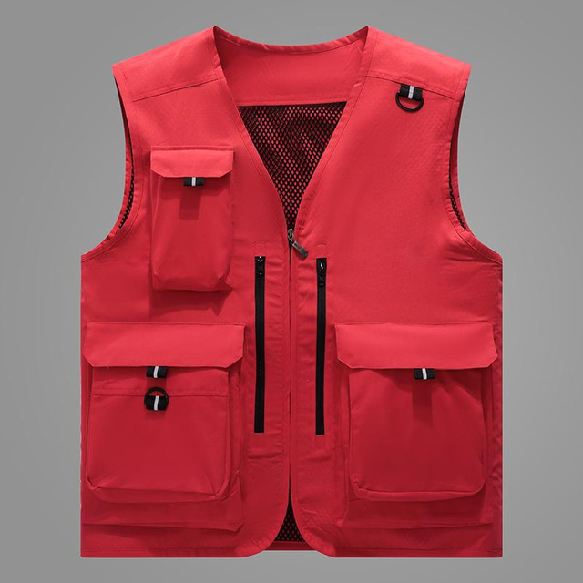 nová pánská vesta jarní a letní tenká část outdoorová vesta s více kapsami nářadí vesta pánská rybářská vesta může tisknout logo