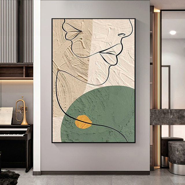  pictura in ulei pictata manual arta de perete abstracte oameni pictura panza decor decor cadru intins gata de atarnat