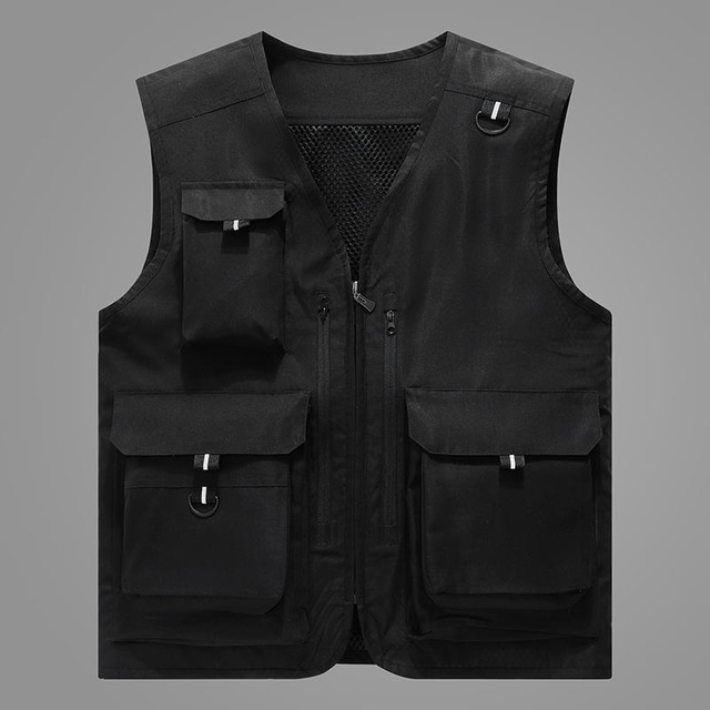  Herren Anglerweste Weste für Wanderer Weste / Fahrradweste Shirt Außen Tragbar Extraleicht(UL) Atmungsaktiv Leicht Beige grau Schwarz Gelb Jagd Angeln Strand