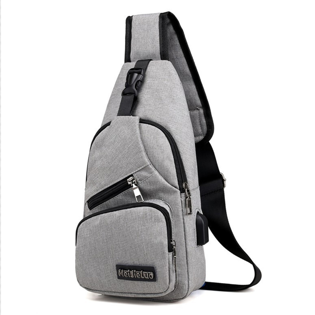  crossbody sling bag for menn med usb-ladeport - ideell for reiser, fotturer og daglige pendler