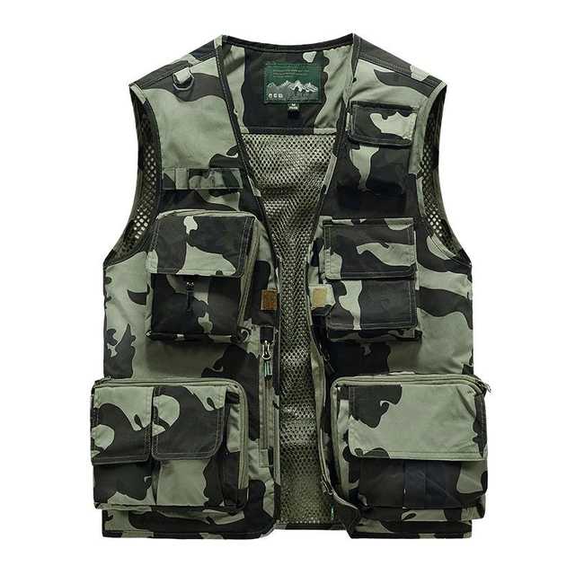 Homme Gilet de pêche Veste Randonnée Sans Manches Pardessus Top