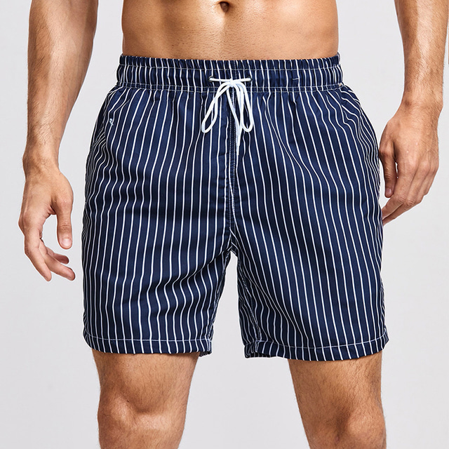 Herren-Badehose – Boardshorts, Schnelltrocknend, Mit Elastischem Bund & Kordelzug, Verschiedene Prints