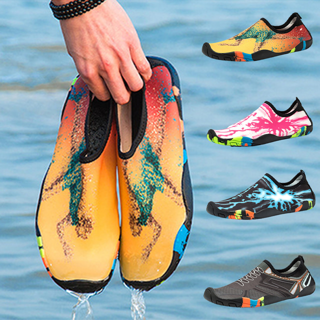  Homens Mulheres Sapatos para Água Meias Aqua Descalço Escorregar em Respirável Leve Secagem Rápida Sapatos de natação para Ioga Natação Surfe Praia Água Piscina