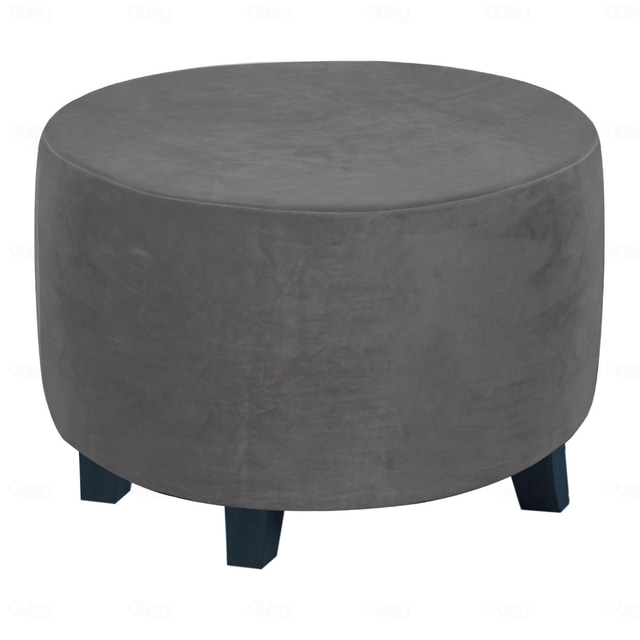 Stretch Ottoman Cover Square Ottoman Slipcovers Furniture Protector Folding Storage Stool Furniture Protector Soft Slipcover with Elastic Bottom