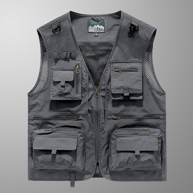 Gilet De Pêche ExOfficio Homme - Noir Fermeture éclair - Taille L - Occasion