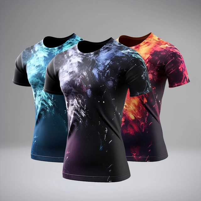 Men's Compression Shirt Running Shirt Short Sleeve Top Athletic ...