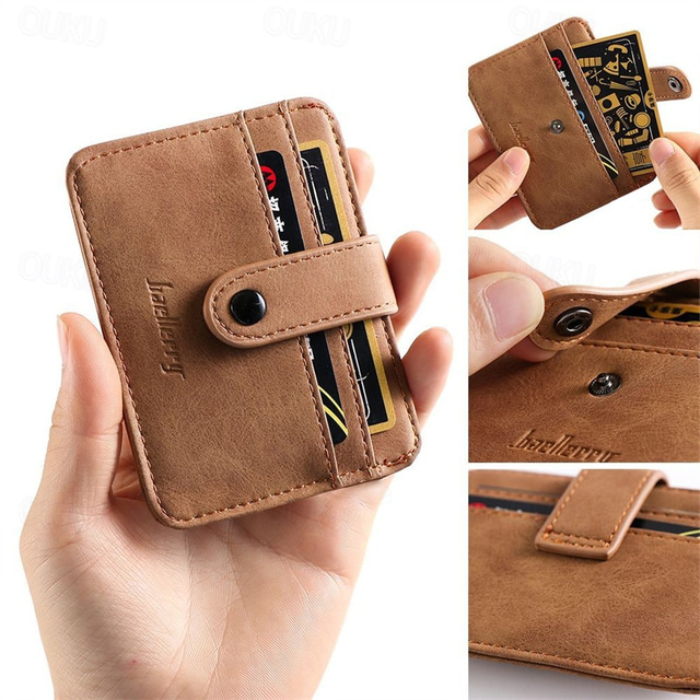  2023 Ultra Slim Front Pocket Wallet Mens Wallet With Card Slots Minimalist Travel Wallet Id Window Slots For Id Cards Wallet