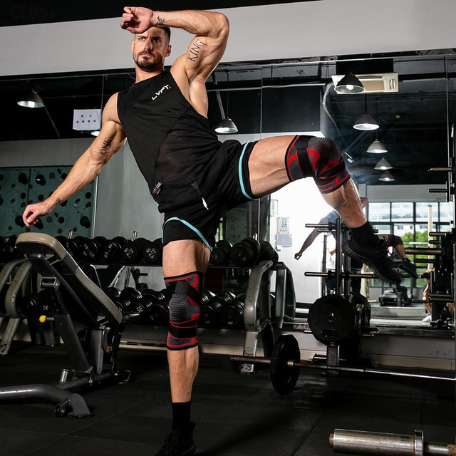 1 Pack Copper Knee Brace Compression Sleeves Upgrade Support for Knee