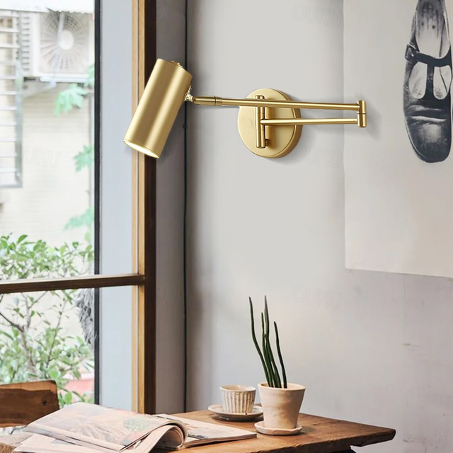  wandlamp oogbescherming moderne nordic stijl schansen swing arm lichten woonkamer slaapkamer metaal 110-120v/220-240v 5 w
