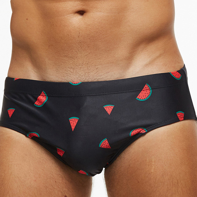  Homme Maillots de Bain Slip de bain Floral Tropical Plage Piscine Sportif basique Noir Blanche