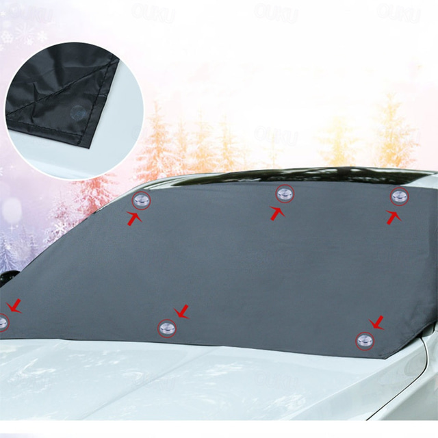  StarFire 210*120cm Magnetic Car Sun Shade Protector Auto Front Window Sunshade Cover Car Windshield Sunshade Protector Car Accessories