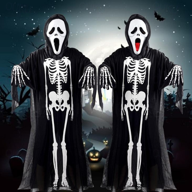  ghostface kostyme maske hansker djevel spøkelse skjelett cosplay kostymer skrekk masker spøkelse ansikt skrike hjelm skummel halloween fest maskerade mardi gras