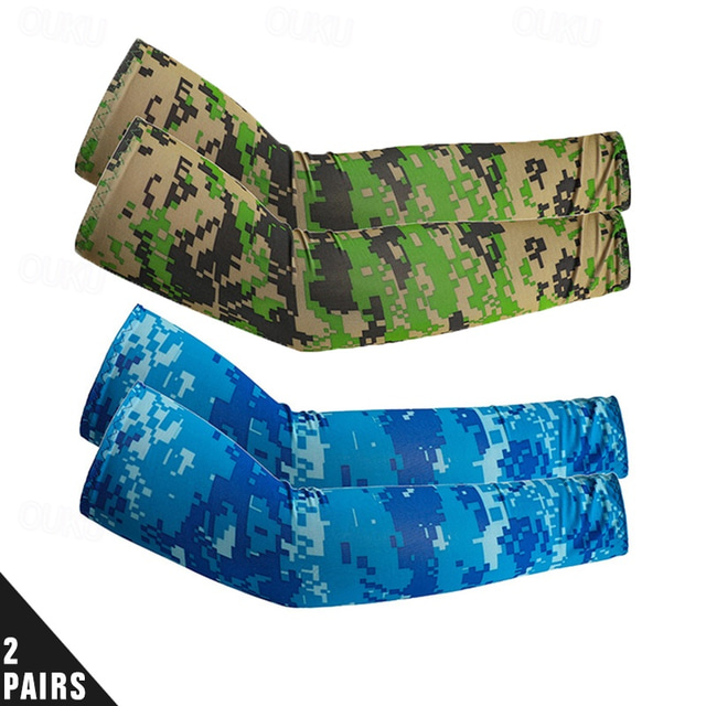  2pcs Arm Sleeves Cycling Sleeves  , Sports Sun UV Protection Hand Cover Cooling Warmer For Running Fishing Cycling