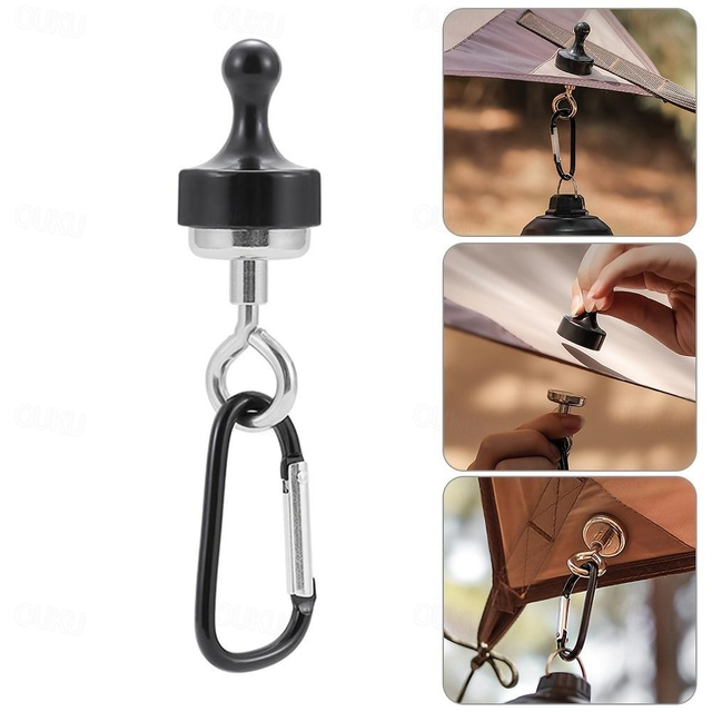  1st camping magnetkrok, hängande spänne krok tält kapell karbinhake magnethängare utomhus camping kapell tillbehör snäppklämma