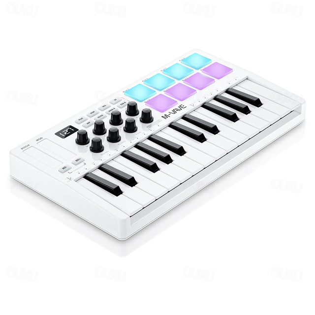 25Key MIDI Control Keyboard Mini Portable USB Keyboard MIDI Controller