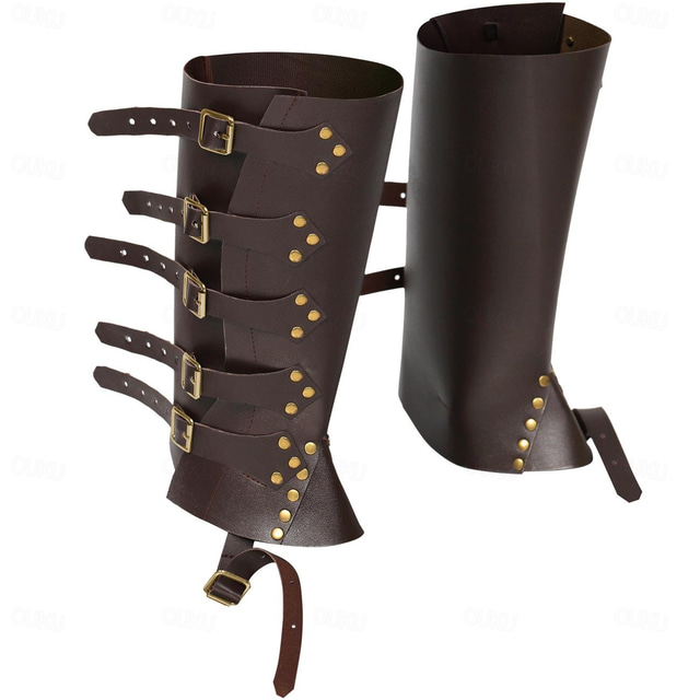  Retro Antiguo Medieval Renacimiento Armas y Armaduras polainas Cubrebotas Feria del Renacimiento Guerrero Caballero Vikingo Mujer Unisexo Vikingo Víspera de Todos los Santos Carnaval Mascarada LARP