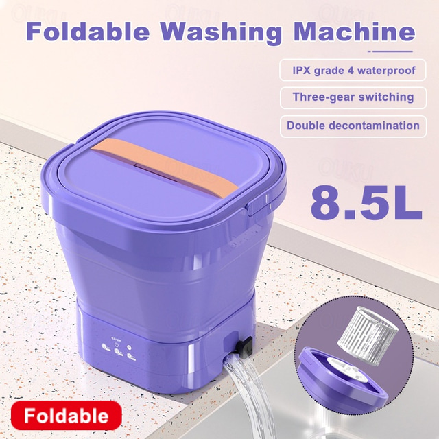 8.5L Big Capacity Foldable Washing Machine Portable Mini Socks