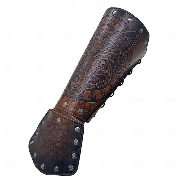  Warrior Knight Ritter Viking Celtic Knight Vintage Punk & Gothic Medieval Renaissance 17th Century Cosplay Costume Wristband Armband Arm Guards Bracers Men's Costume Vintage Cosplay Performance Stage