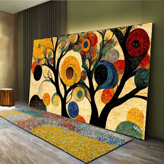  reine handgemalte Ölgemälde Wand moderne abstrakte Malerei Gustav Klimt Stil Bäume Malerei Kunst Leinwand ungedehnt Baum Heimdekoration