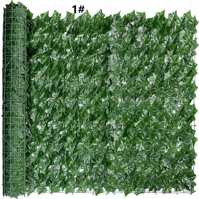  1pc Artificial Ivy Privacy Fence Screen 40 X 120 UV-Anti Fake Leaves Vines Grass Wall for Patio Balcony Privacy Garden Wedding Decoration