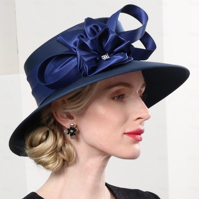 Hats Double Layer Cloth Bowler / Cloche Hat Sun Hat Top Hat Wedding Tea ...