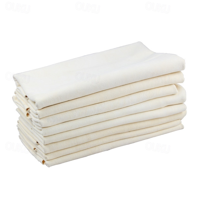  Serviettes de lavage de voiture en cuir de chamois naturel serviettes de lavage de voiture super absorbantes voiture fenêtre d'accueil séchage chiffon de nettoyage séchage rapide serviette de lavage